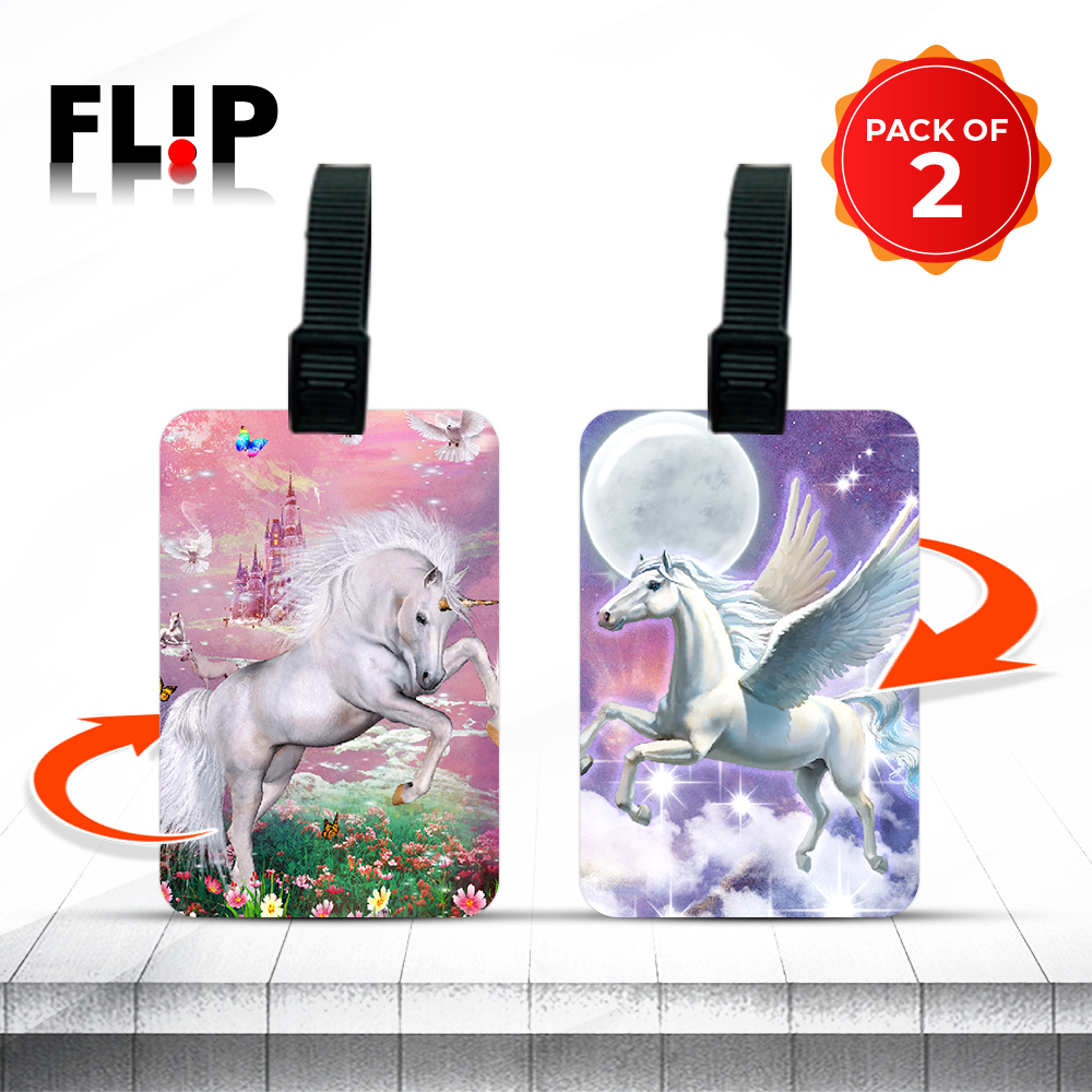 Ultra Unicorn Travel 3D Lenticular Label Luggage ID Tags - Set of 2